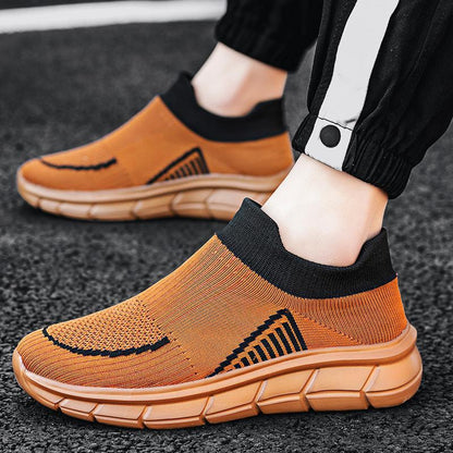 Damen Sneaker Bequem Slip On Schuhe Mit Weitem Zehenbereich