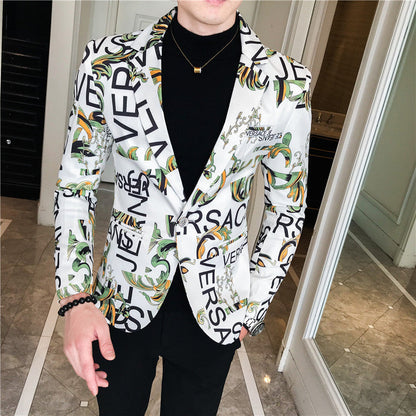 Herren Blazer Modern mit auffälligem Muster