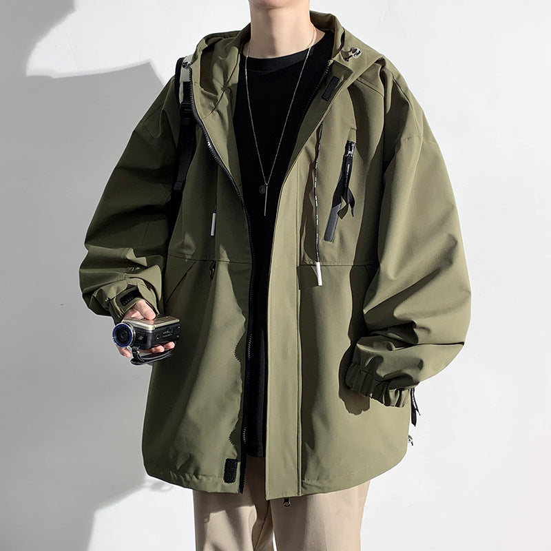 Herren Winterjacke Wetterfest Mit Kapuze und Taschen