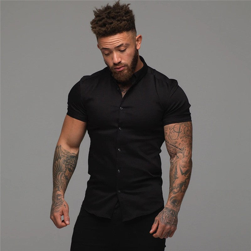Herren Hemd Kurzarm Slim Fit Modern