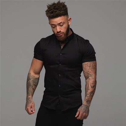 Herren Hemd Kurzarm Slim Fit Modern
