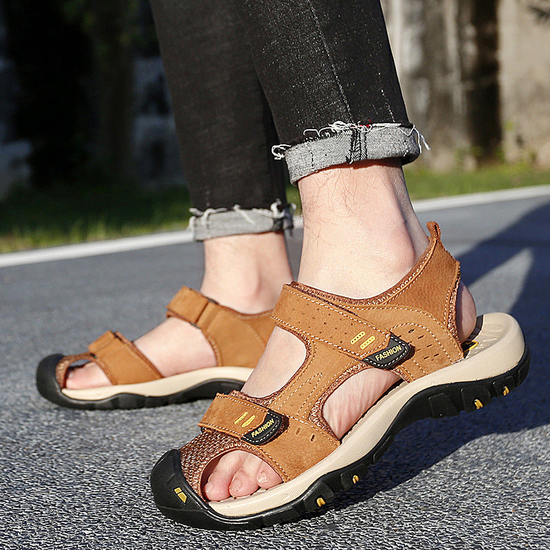 Herren Sandalen bequem rutschfest mit Klettverschluss Sommer - BerlinGlamour