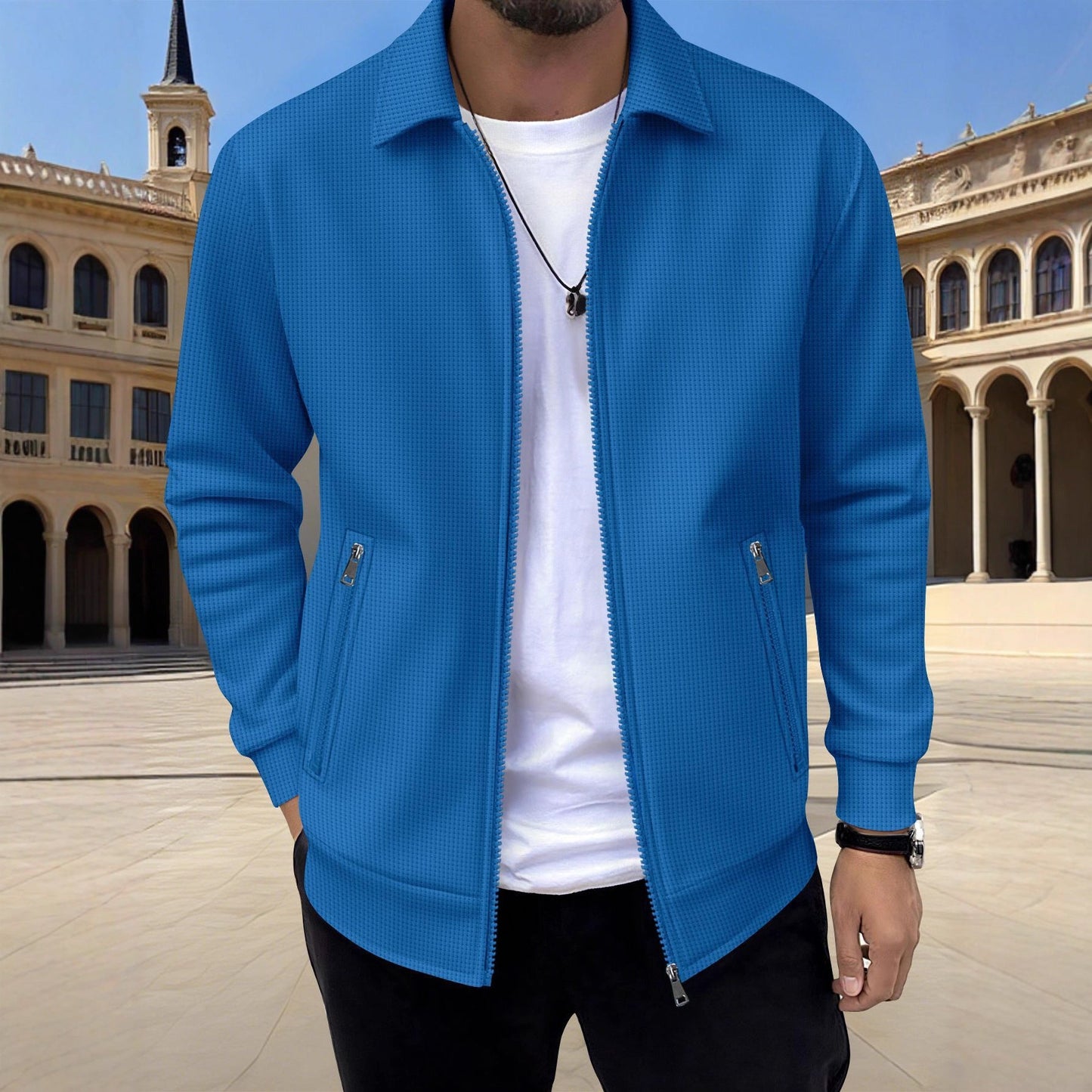 Herren Sportliche Steppjacke mit seitlichen Reißverschlusstaschen BerlinGlamour.