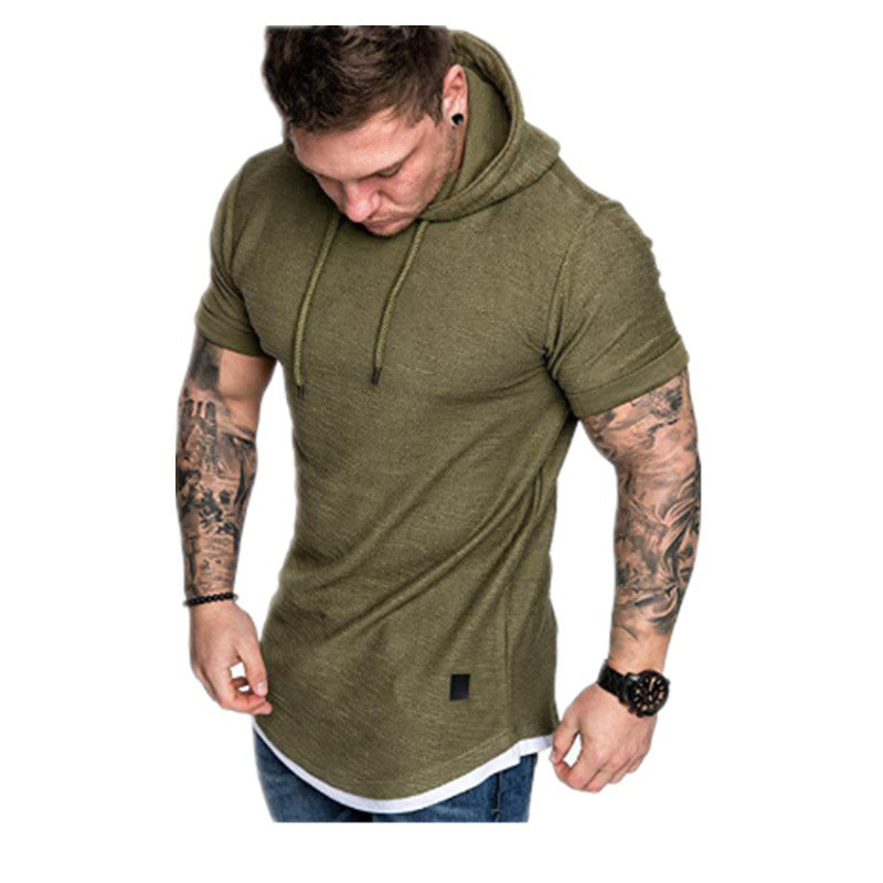 Herren Hoodie Kurzarm Strukturiert Modern Berlin Style
