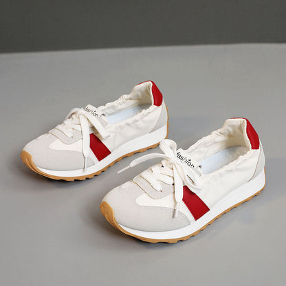 Damen Sneaker Leicht Flexibel Elastisch Weiß