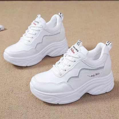 Damen Sneaker Hochplateau Sportlich Bequem