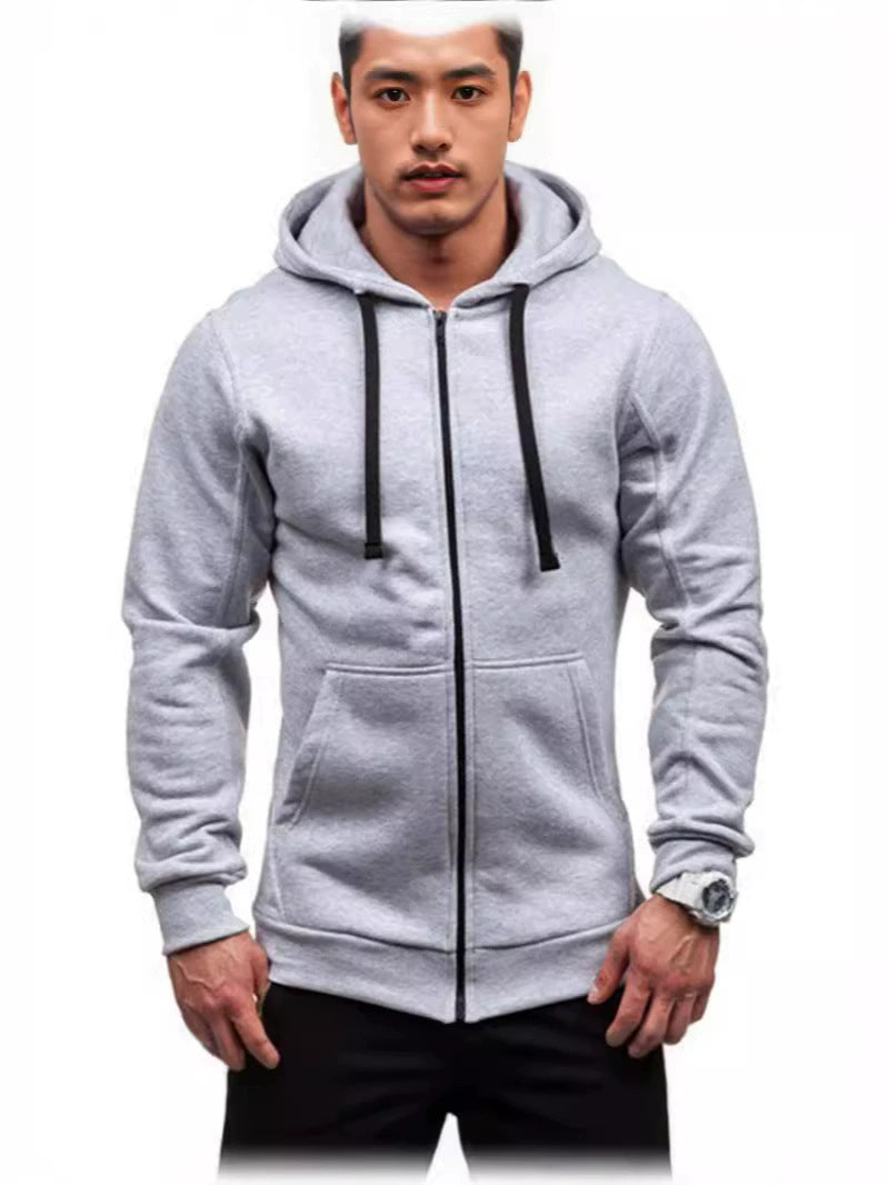 Herren Sportjacke Sweatjacke Reißverschluss Taschen Modern