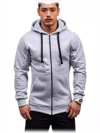 Herren Sportjacke Sweatjacke Reißverschluss Taschen Modern