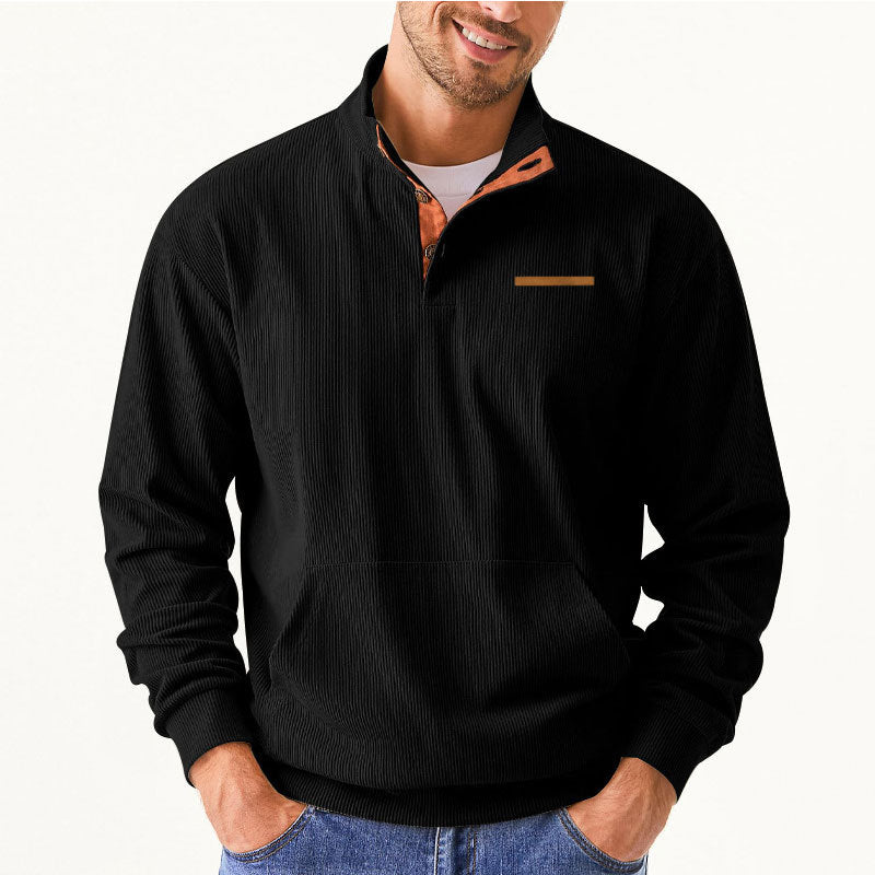 Herren Pullover Halbzipper Bequem Modern