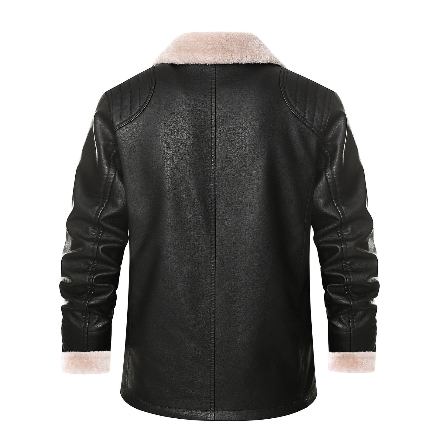 Herren Lederjacke Warm Elegant Mit Innenfutter