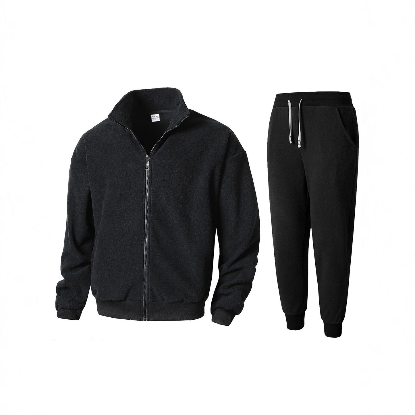 Herren Fleecejacke Jogginghose Set Sportlich Bequem