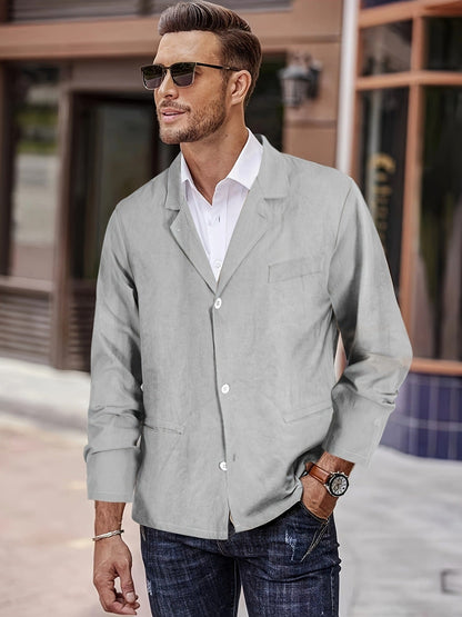 Herren Blazerjacke Slim Fit Leicht Modern