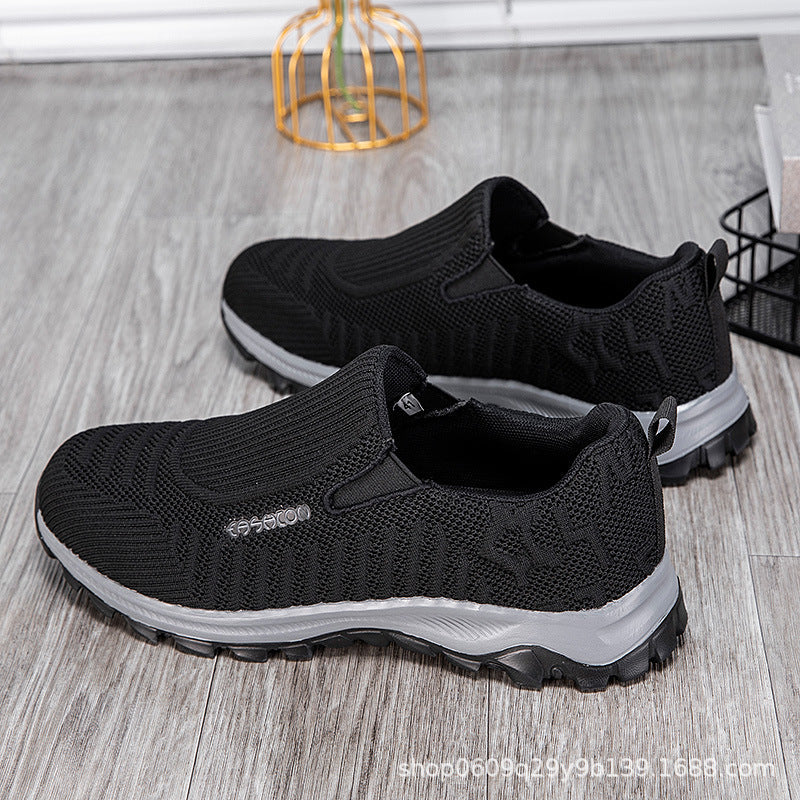 Damen Laufschuhe Bequem Atmungsaktiv Slip-On Sneaker Sport