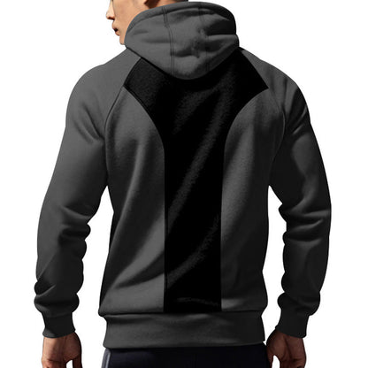 Herren Kapuzensweatshirt Sportlich Kurzarm mit Kängurutasche