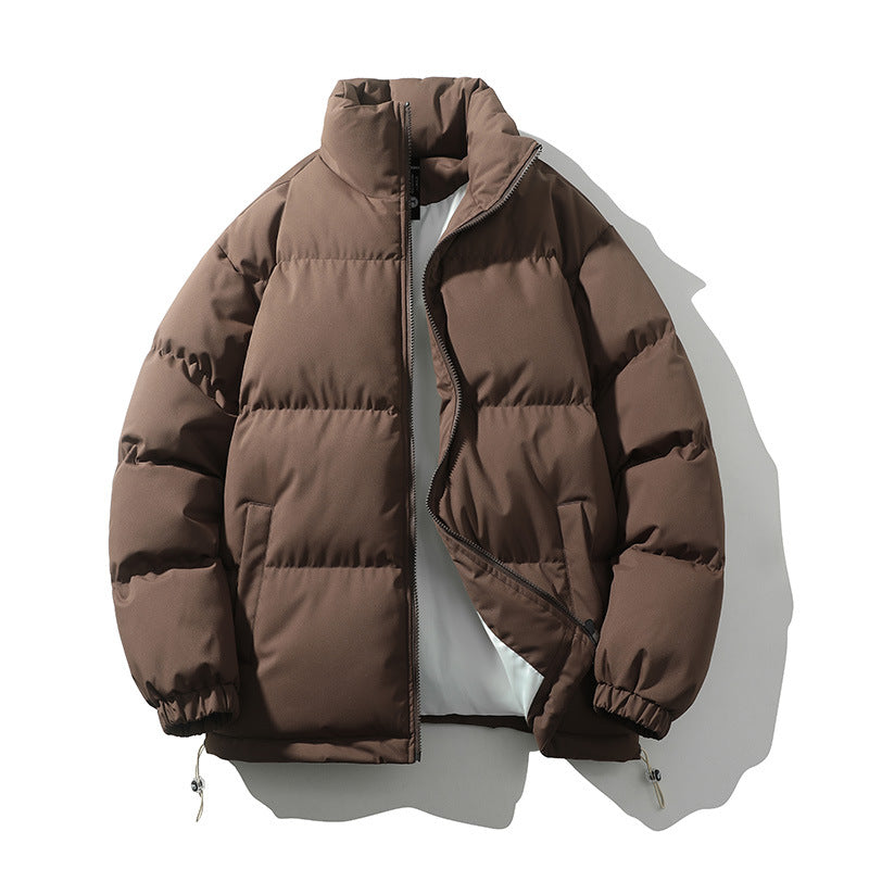 Herren Pufferjacke Isoliert Warm Hochkragen Modern