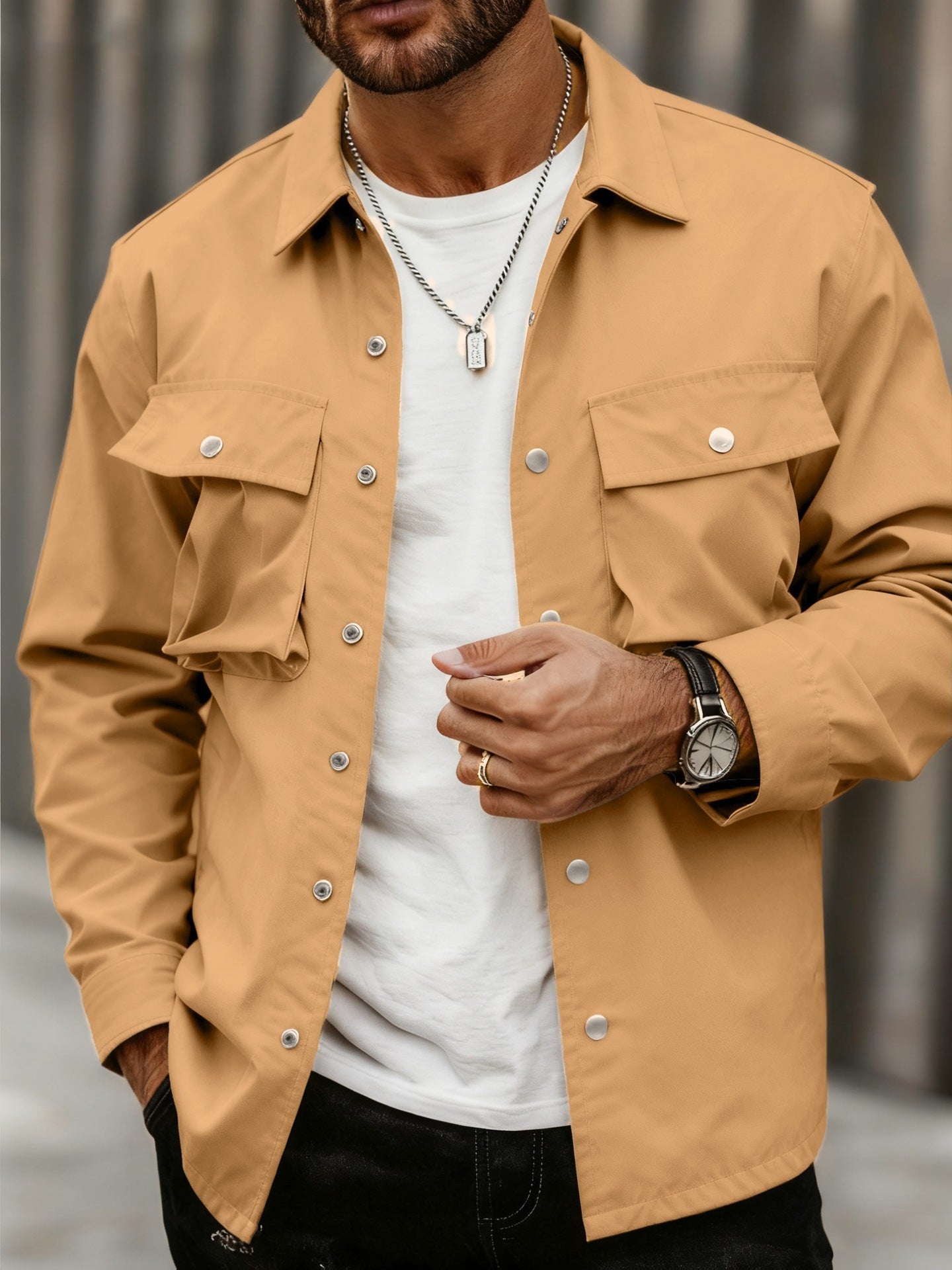Herren Jacke Lässig Urban Streetwear Style