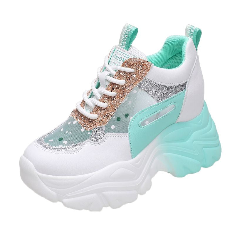 Damen Sneaker Glitter Design Bequem Dämpfend - BerlinGlamour