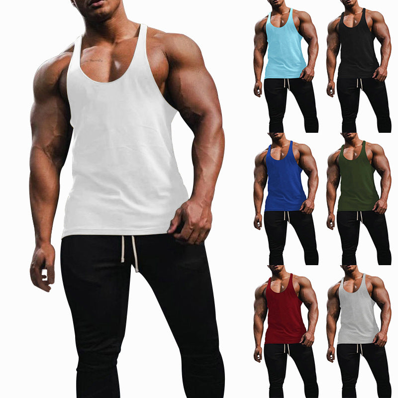 Herren Sport Tanktop Atmungsaktiv Racerback Baumwolle - BerlinGlamour