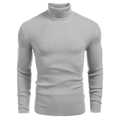 Herren Rollkragenpullover Feinripp aus Merino-Wolle