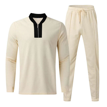 Herren Sportanzug Modern mit Kragen Reißverschluss