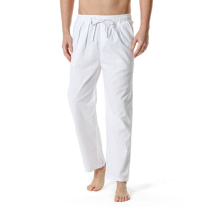 Herren Sommerhose Leicht Baumwolle mit Kordelzug und Taschen