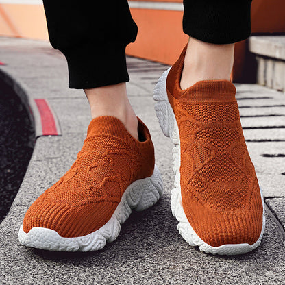 Damen Sneaker Atmungsaktiv Bequem Slip On Sportschuhe