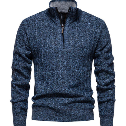 Herren Pullover Stehkragen Zipper Modern Casual