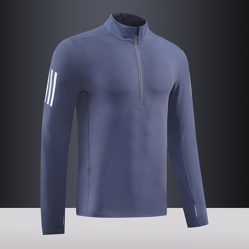 Herren Langarmshirt Thermo Funktionsshirt mit Reißverschluss