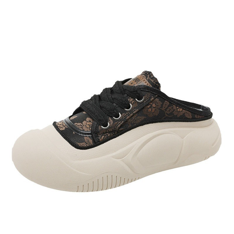 Damen Sneaker Bequem Blumenmuster Weich