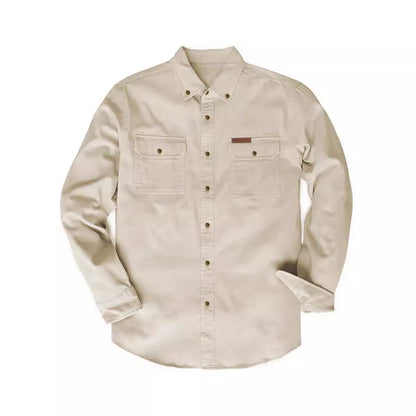 Herren Hemd Langarm Robust Button Down Kragen Elegant - BerlinGlamour