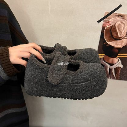 Damen Fleece Hausschuhe Rutschfest Warm Gemütlich