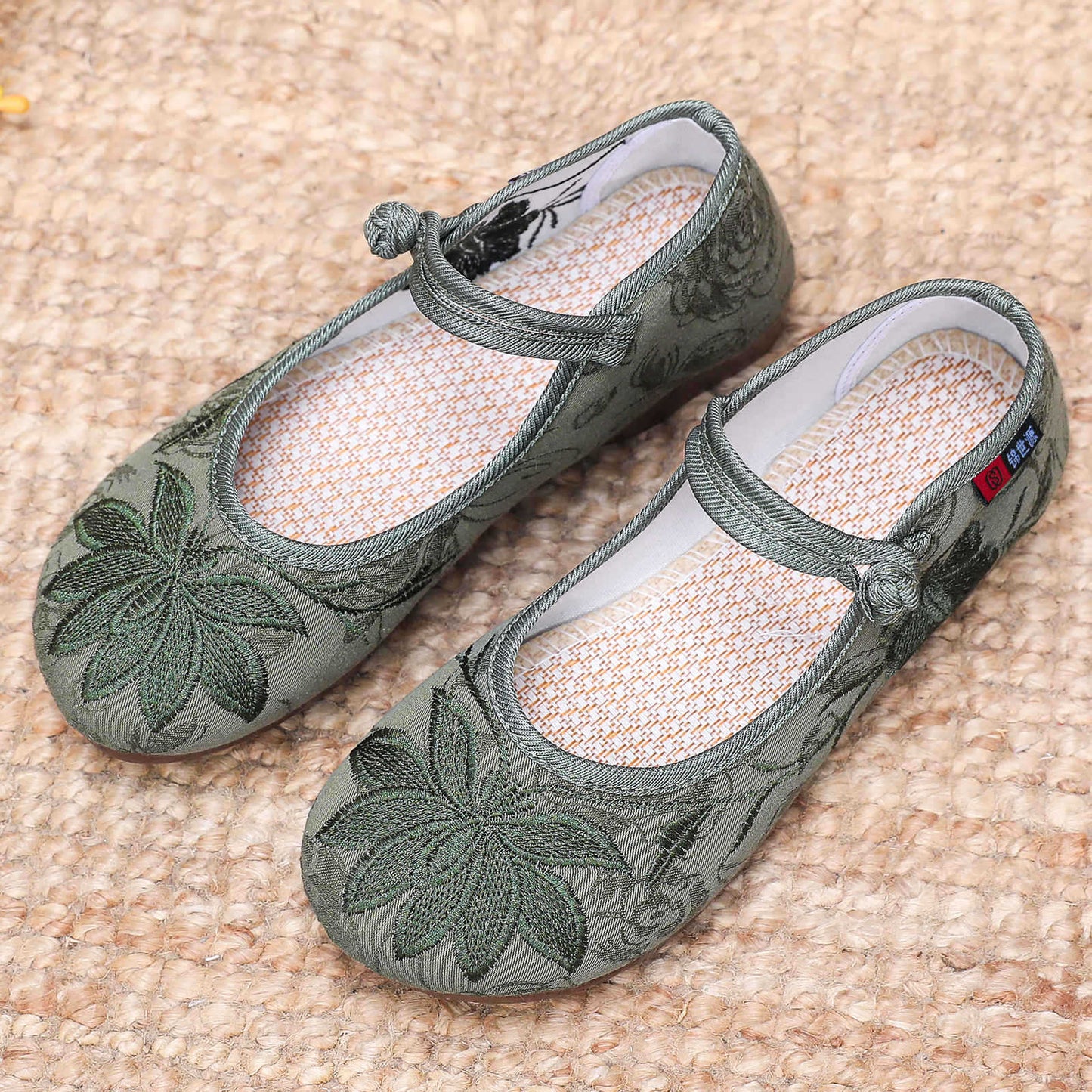 Damen Ballerinas mit Blumenstick Design Modisch - BerlinGlamour