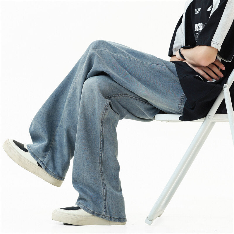 Herren Denim-Hose Weit Bein Relaxed Fit
