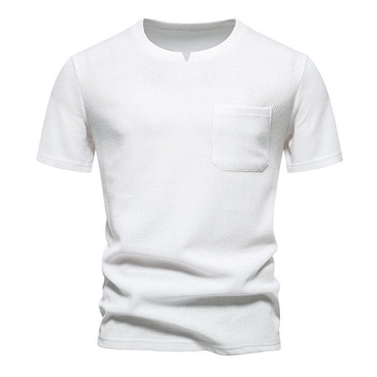 Herren Kurzarmshirt Strukturmuster Modern Trendy