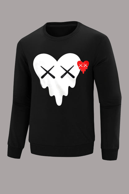Herren Sweatshirt mit coolem Herz-Design Berlin Style