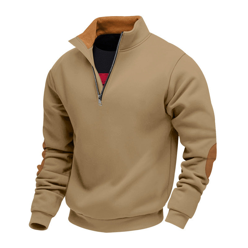 Herren Pullover Sportlich Elastisch Mit Leder Details