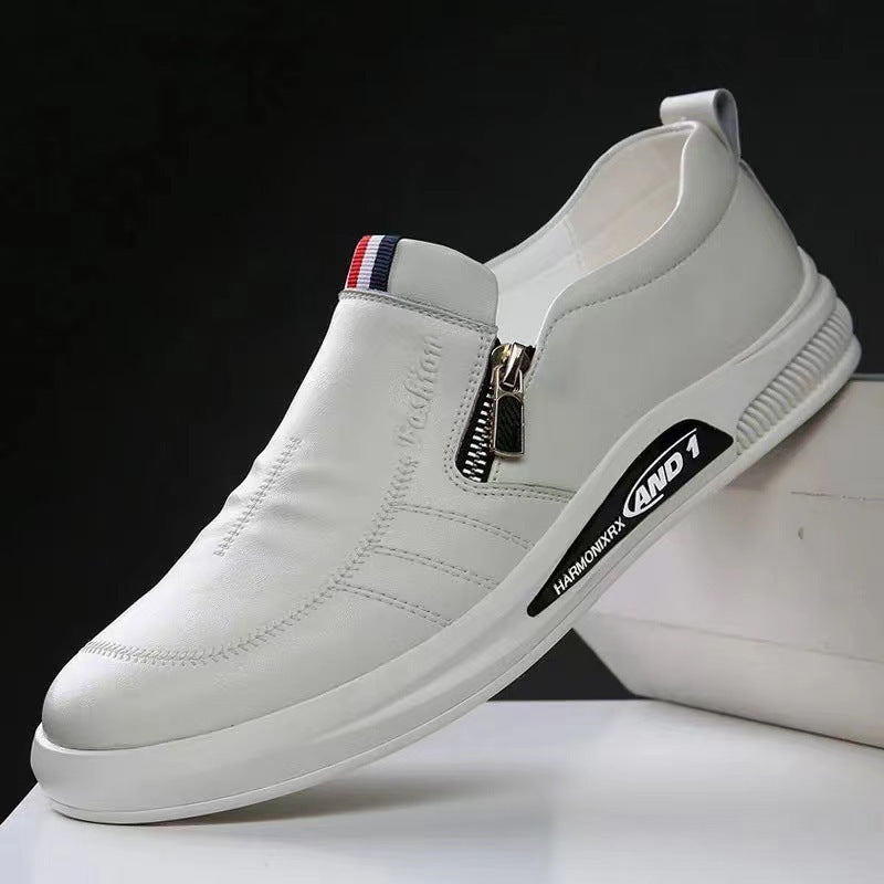 Herren Leder Sneaker Slip-On Bequem Flexibel