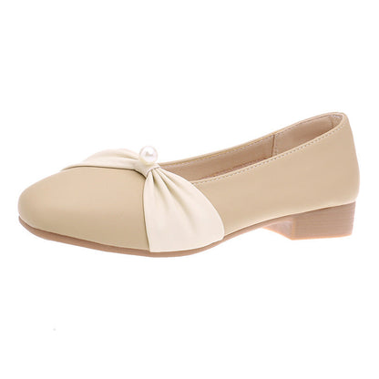 Damen Ballerinas Elegant mit Rüschendetail und Perlen