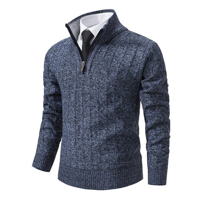 Herren Strickpullover Eleganter Halbzipper Pullover Modern