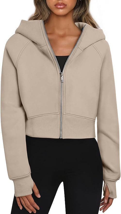 Kapuzenjacke Damen Kurz Reißverschluss Modern