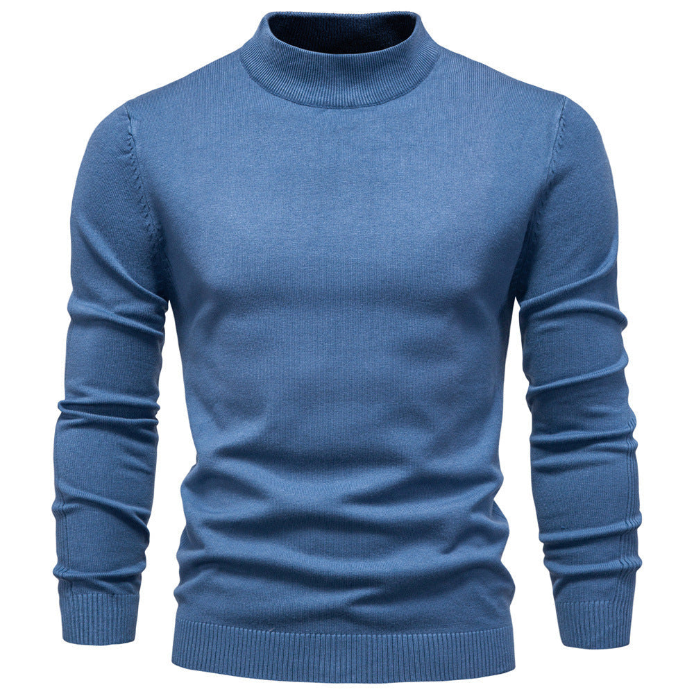 Herren Rollkragenpullover Weich Strick Material Rippstruktur