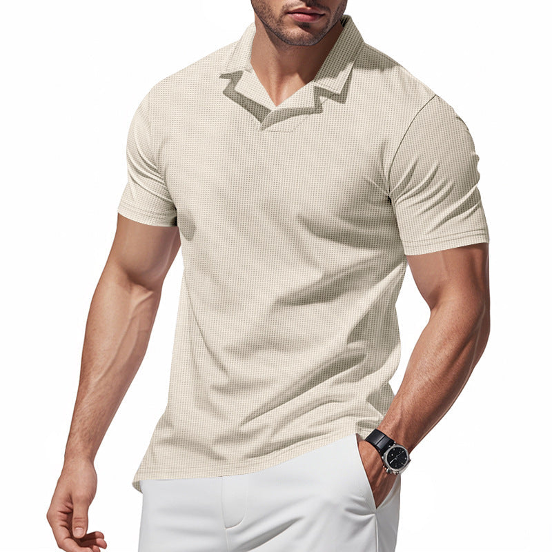 Herren Poloshirt Kurzarm Modern mit Struktur Optik
