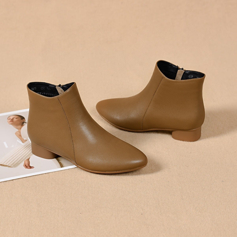 Damen Stiefel Spitz Schuhe Hochwertig Lederschlange