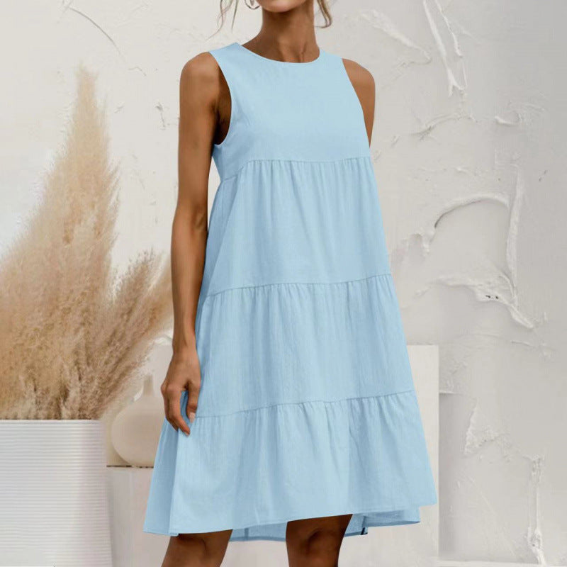 BerlinGlamour Ärmelloses Wickelkleid mit Panel-Design