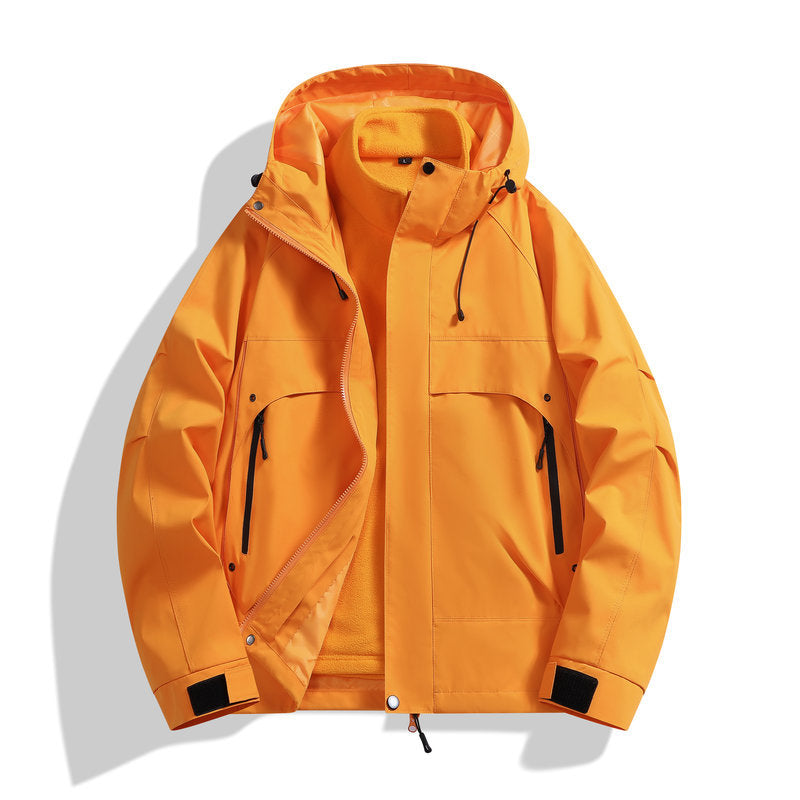 Herren Wetterjacke Multifunktion mit abnehmbarer Kapuze Waterproof
