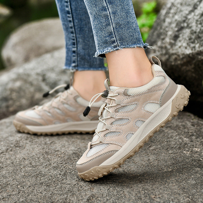 Damen Trail-Laufschuhe Schnell Schnürsystem Rutschfest