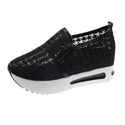 Damen Sneaker Hochabsatz Slip-On Schuhe Frauen