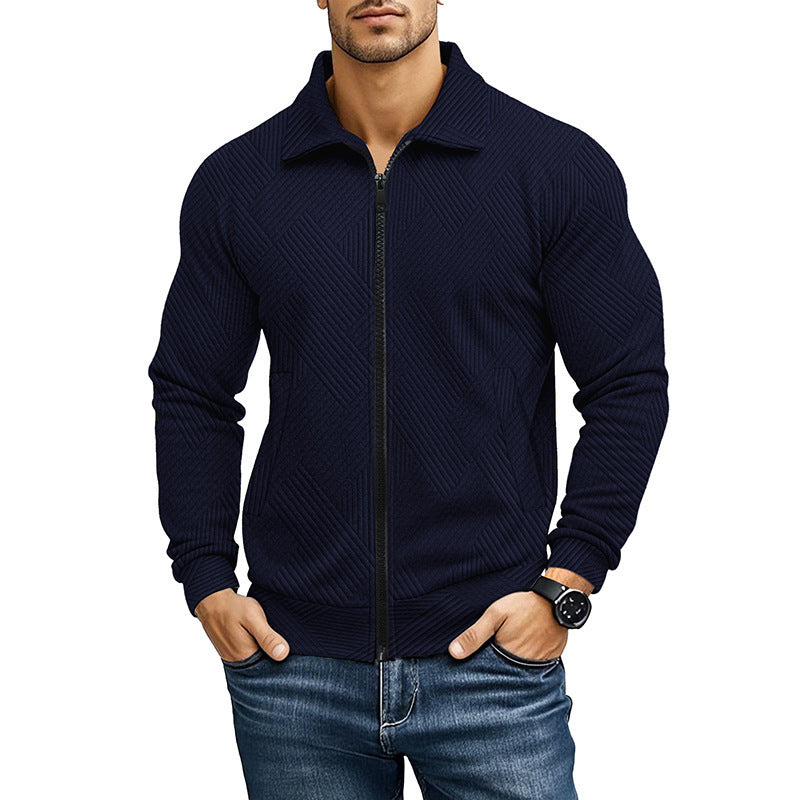 Herren Strickjacke Sportlich Mit Kragen Modern