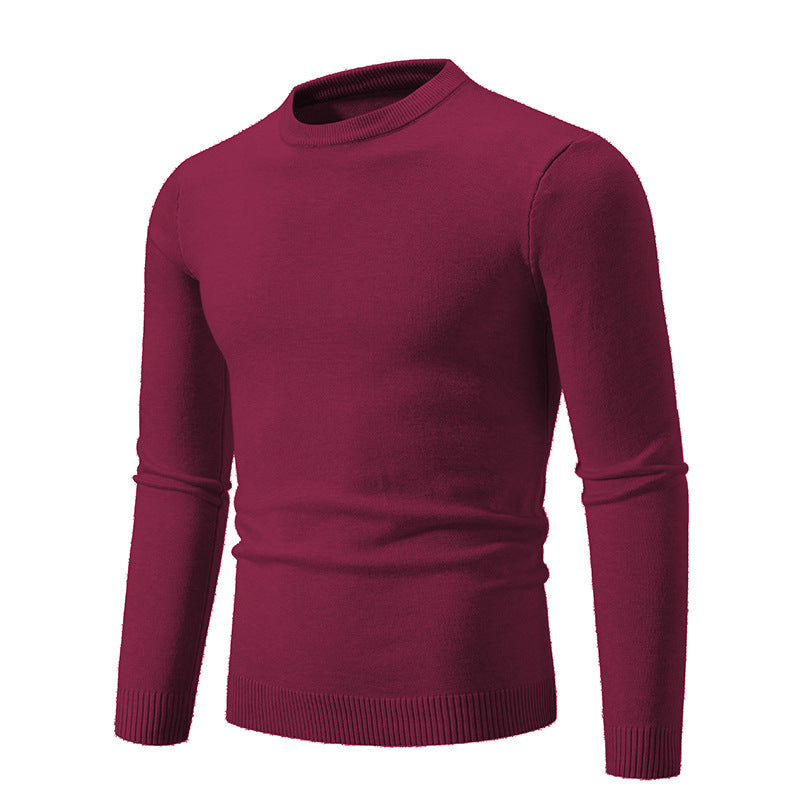 Herren Pullover Rundhals Weich Strick Klassisch