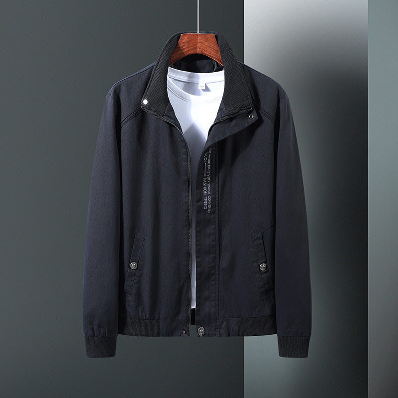 Herren Übergangsjacke Modern Stehkragen Praktisch Wasserabweisend
